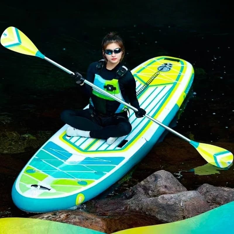 Tavola da paddle gonfiabile, tavola da paddle da corsa stand-up a due piani tavola da surf kayak genitore-figlio