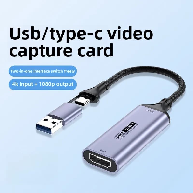 Scheda di acquisizione video da USB 3.0 a HDMI Tipo-c Telefono cellulare Computer Gioco di registrazione 2 in 1 Collettore LIVE