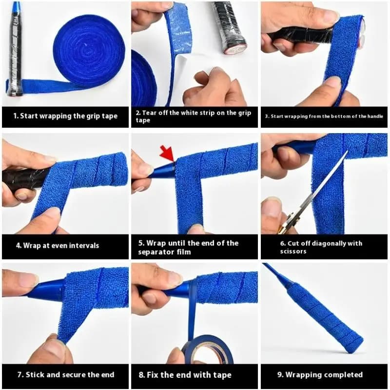 1Set 5m/10m Asciugamano Colla Grip Badminton Racchetta Da Tennis Overgrips Nastro Racchetta Grip Grip Nastro antiscivolo Fascia Sudore Badminton