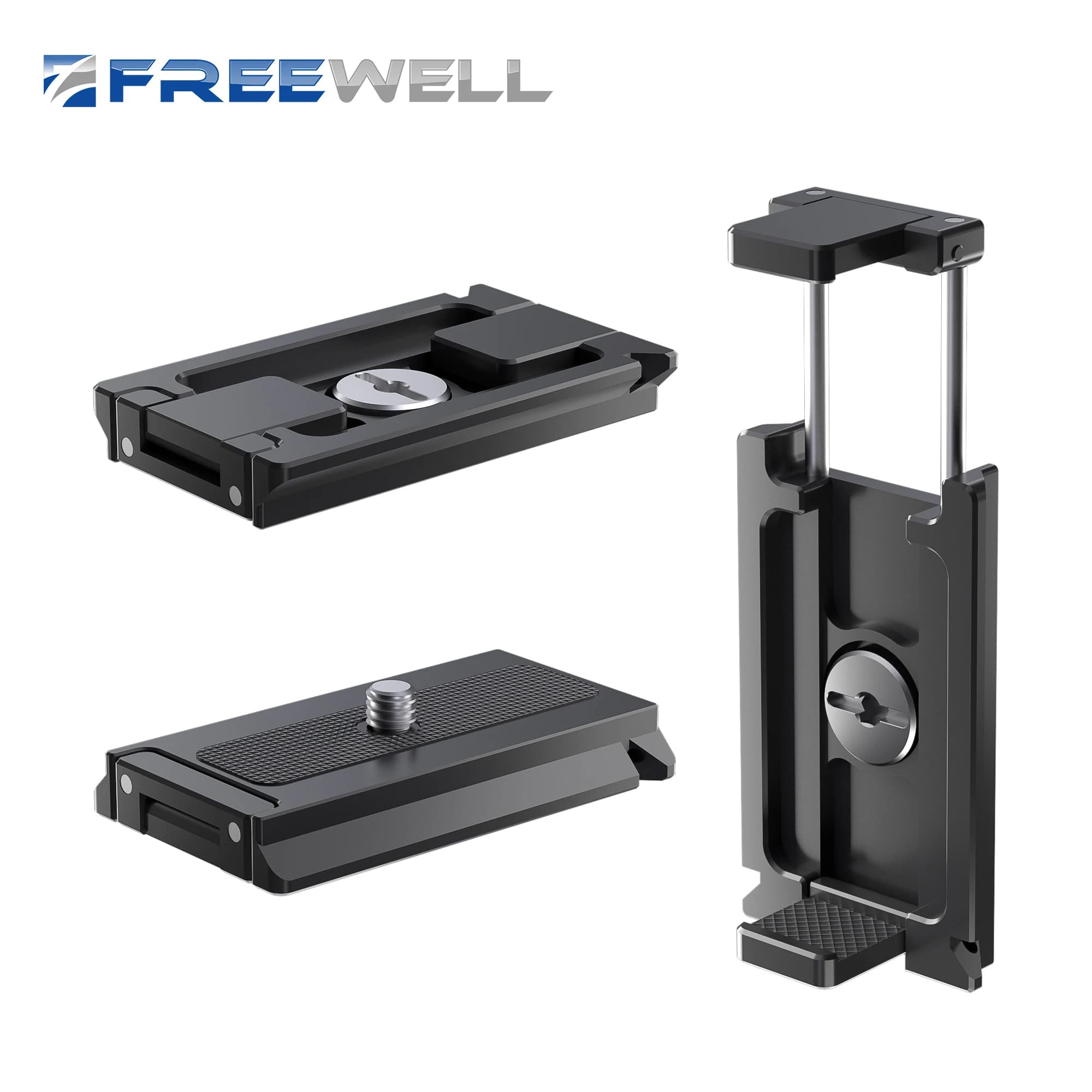 Piastra a sgancio rapido Freewell per treppiede Arca-Swiss con supporto per smartphone Accessori fotografici compatibili
