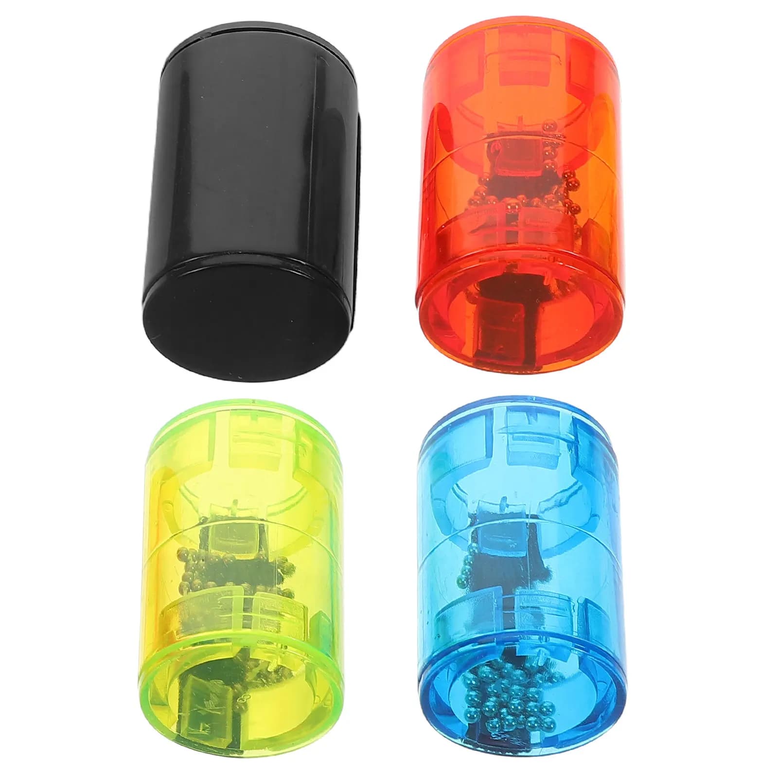 4Pcs Ukulele Finger Shakers Plastic Rhythm Shaker Musical Instrument for Band Performance Portable Colorful Hand Percussion Egg