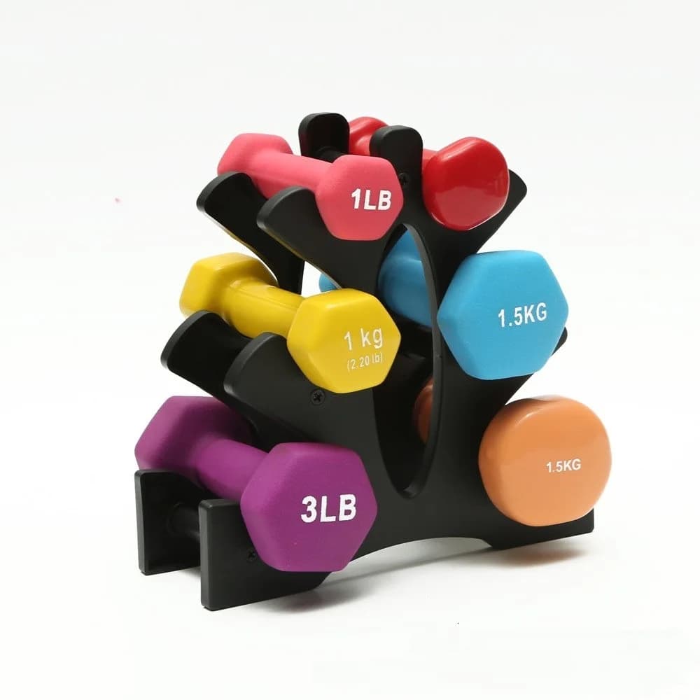 SINPORUING Home Gym Weight Storage Stand Dumbbell Organizer Rack Strength Fitness Training Equipment Detachable Holder Tool