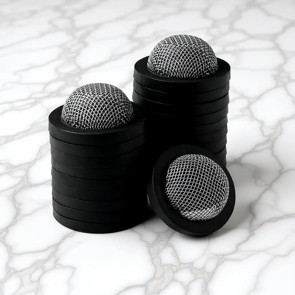 20 Pieces Garden Tube Filters Stainless Steel, Black Protection Network with Water Filter