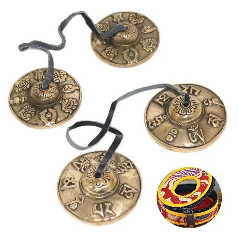 1PC Tibetan Bell Handcrafted Copper Bell For Meditation Yoga Traditional National Percussion Instruments Buddhist Temple