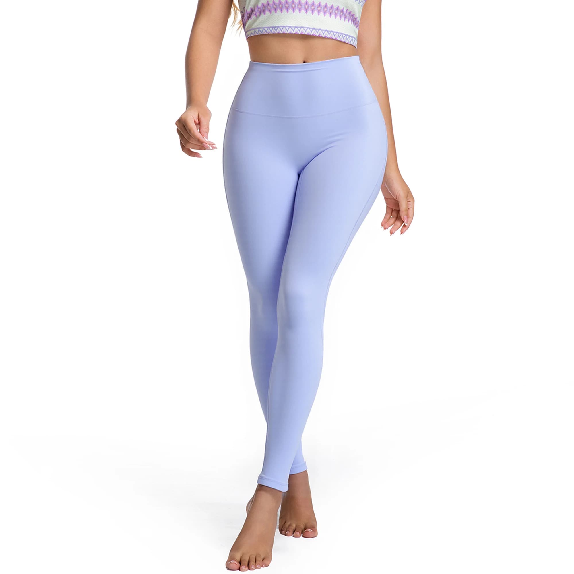 Women's Breathable Cropped Sports Pants Comfortable Lightweight Yoga Trousers Close Fit Bare Feel Fabric Fitness Lady's Pants