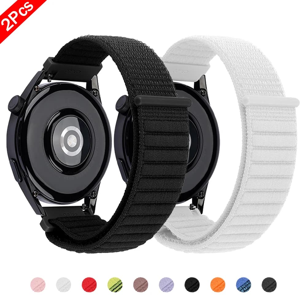 Cinturino in nylon da 22 mm per Xiaomi color 2 Watch S2 46mm/42mm S1 Active/pro S3 S4 Mi Watch Bracciale sportivo traspirante per cinturini Garmin