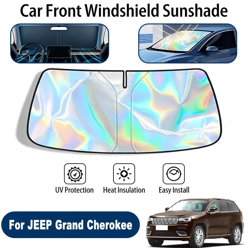Parasole per parabrezza per JEEP Grand Cherokee, accessori pieghevoli per la protezione solare del finestrino anteriore, riflettenti ai raggi UV