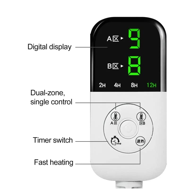 45x90cm Electric Heated Seat Backrest Cushion Office Chair Heating Mat Smart Timer Winter Warming Integrated Pad Home Blanket