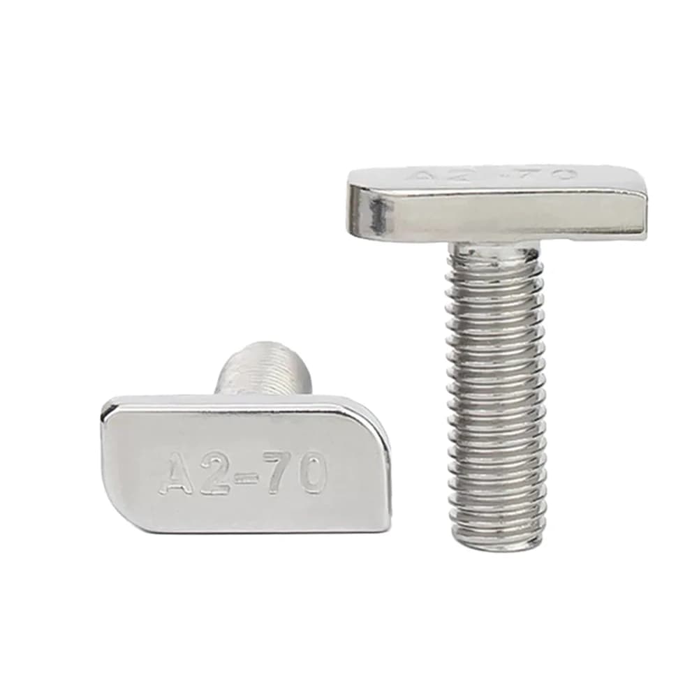 20 bulloni a T M8x20 con testa a martello, connettori in alluminio per profili in alluminio e pannelli solari fotovoltaici
