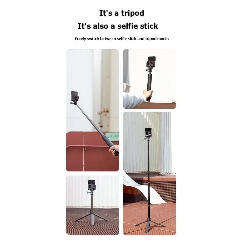 A96T Selfie Stick Tripod Mini 1.2M Extendable Quick Release Stand For DJI Pocket 3 Camera Hand Grip For DJI Pocket 3