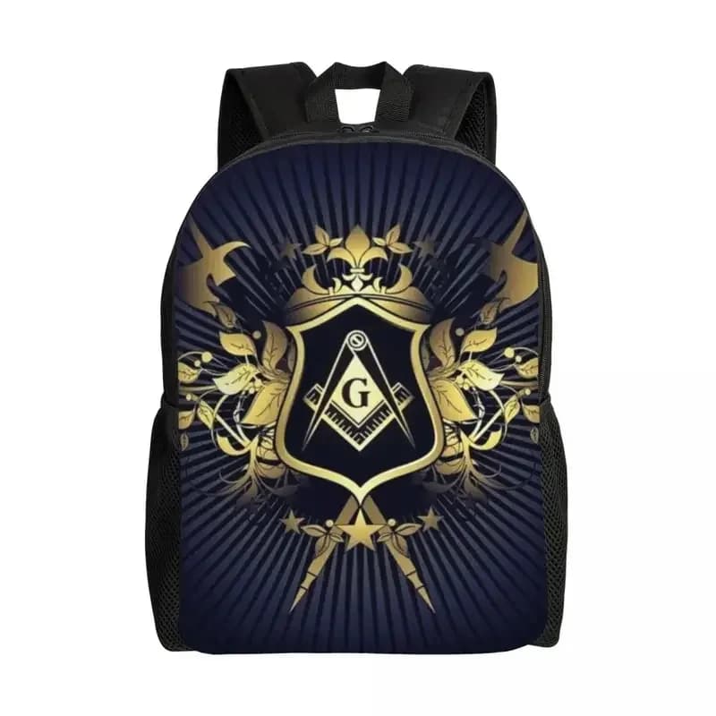 2026 Freemasonry Laptop Backpack Men Women Casual Bookbag For College School Student Masonic Mason Bag