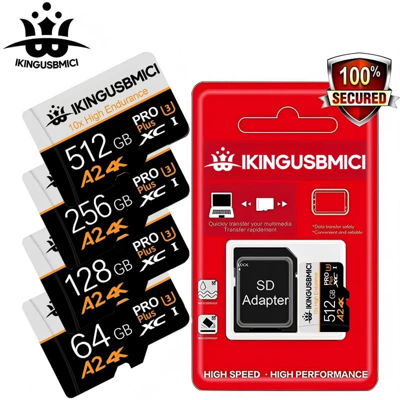 High Capacity Memory Card TF Cards Micro TF Card SD Cards 32GB 64GB 256GB C10 U3 for Camera Dash Cam Nintendo Switch