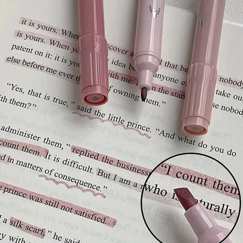 4 pezzi/set di evidenziatori Kawaii a doppia punta, colori caramella, pennarelli fluorescenti ad asciugatura rapida, pastelli, articoli di cancelleria per la scuola