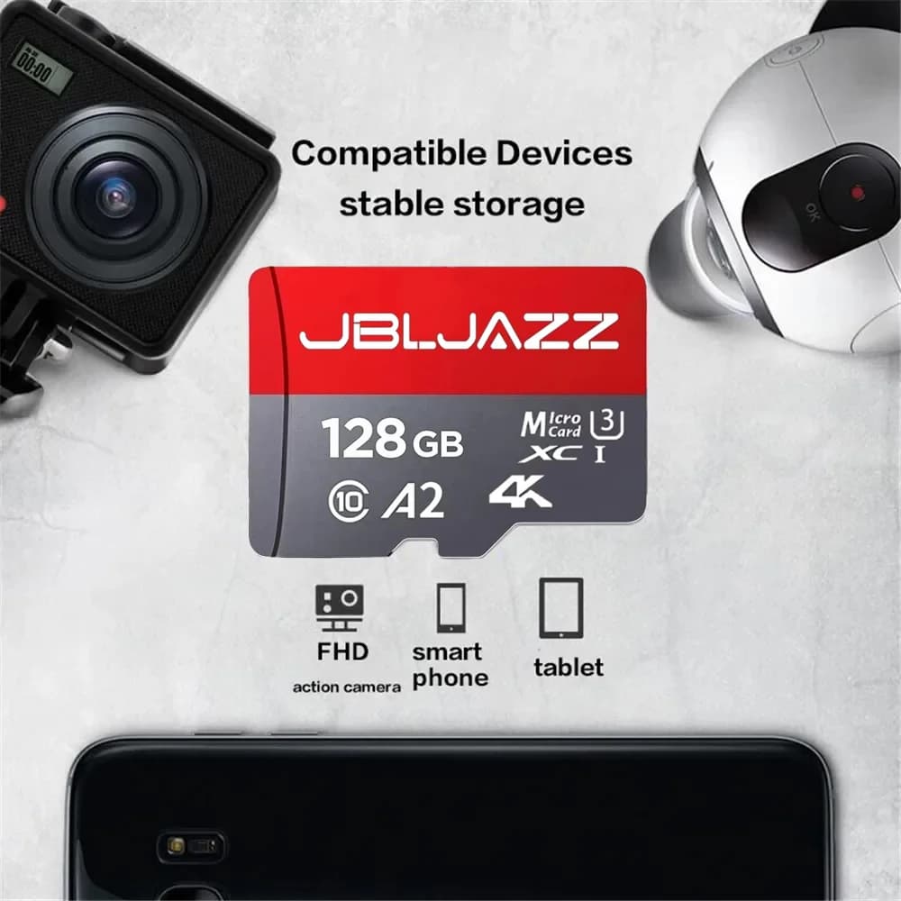 Scheda Micro SD Originale al 100% 16GB 32GB 64GB 128GB 256GB Scheda di Memoria MicroSD Classe 10 SDXC U3 4K TF Card per Drone e Telefono