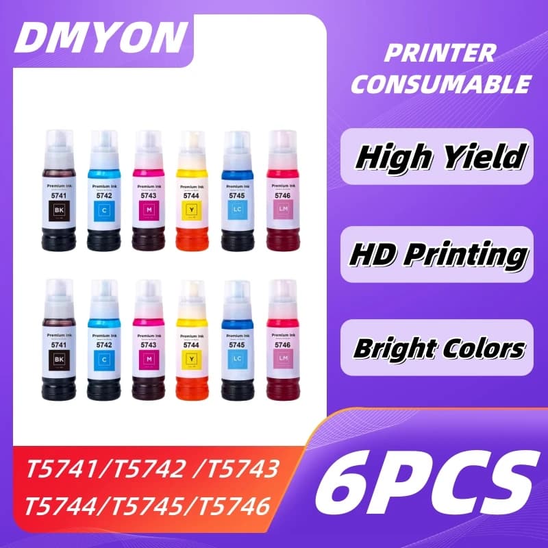 1 Set For Epson T5741 T5742 T574 ink Compatible Color Water Based Bottle Refill Bulk Inkjet Ink for Epson L8050 L18050 Printer