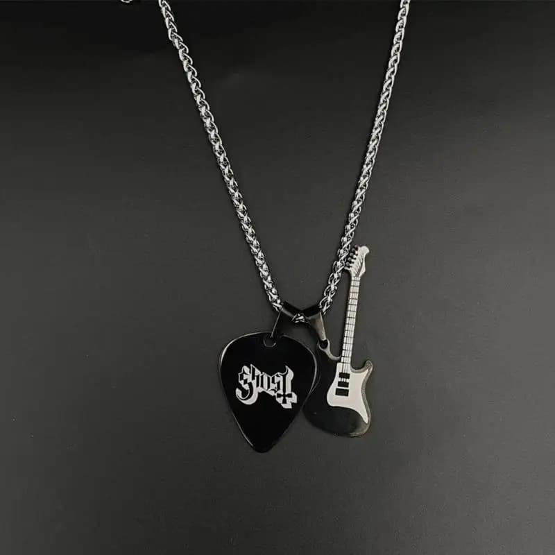 652F Collana plettri per chitarra Music Inspire caratterizzata da robusti materiali in acciaio inossidabile per l'uso da