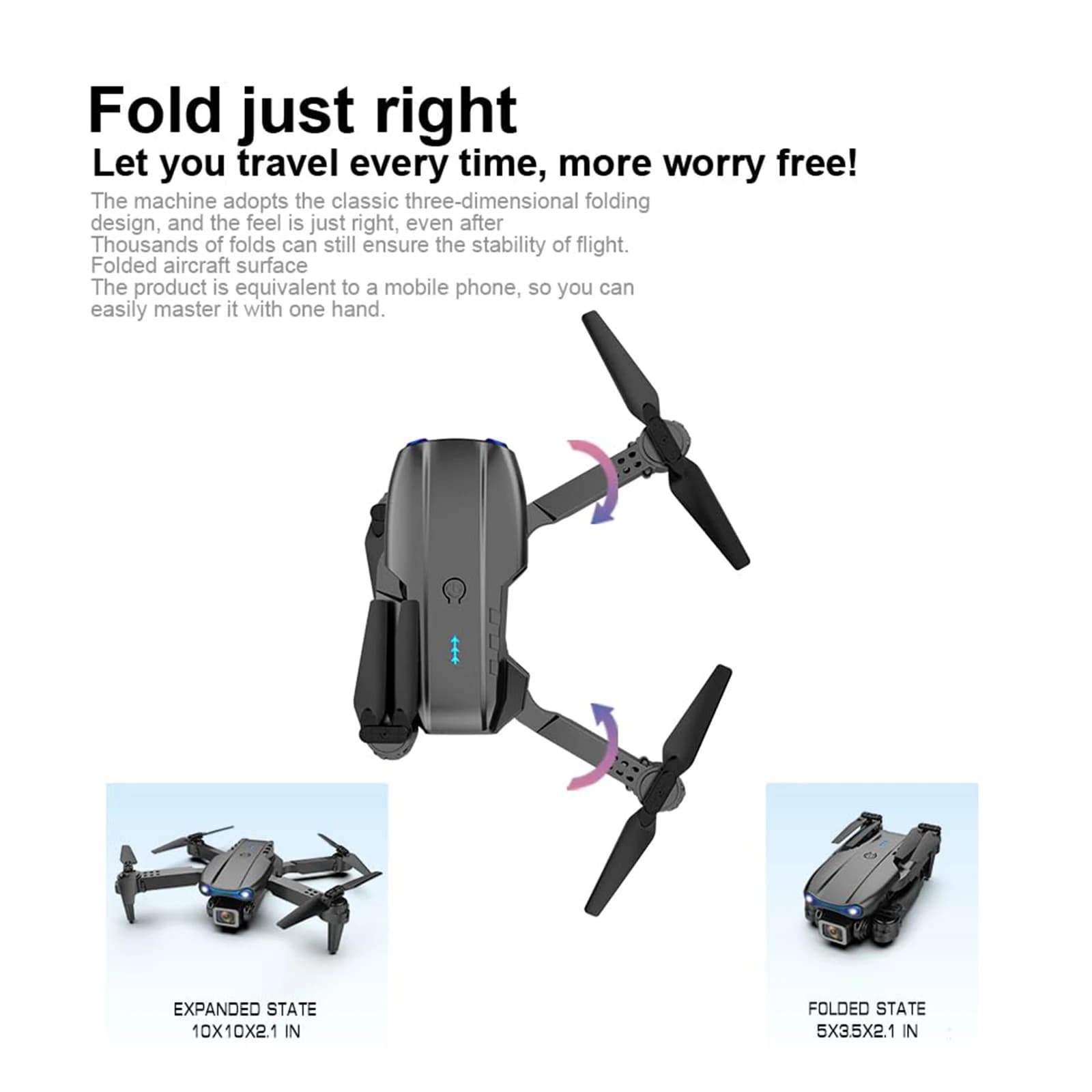 Aereo Telecomandato con Doppia Fotocamera 4K HD a 360° ° Drone per Fotografia Aerea Flips, Regalo per Ragazzi e Ragazze
