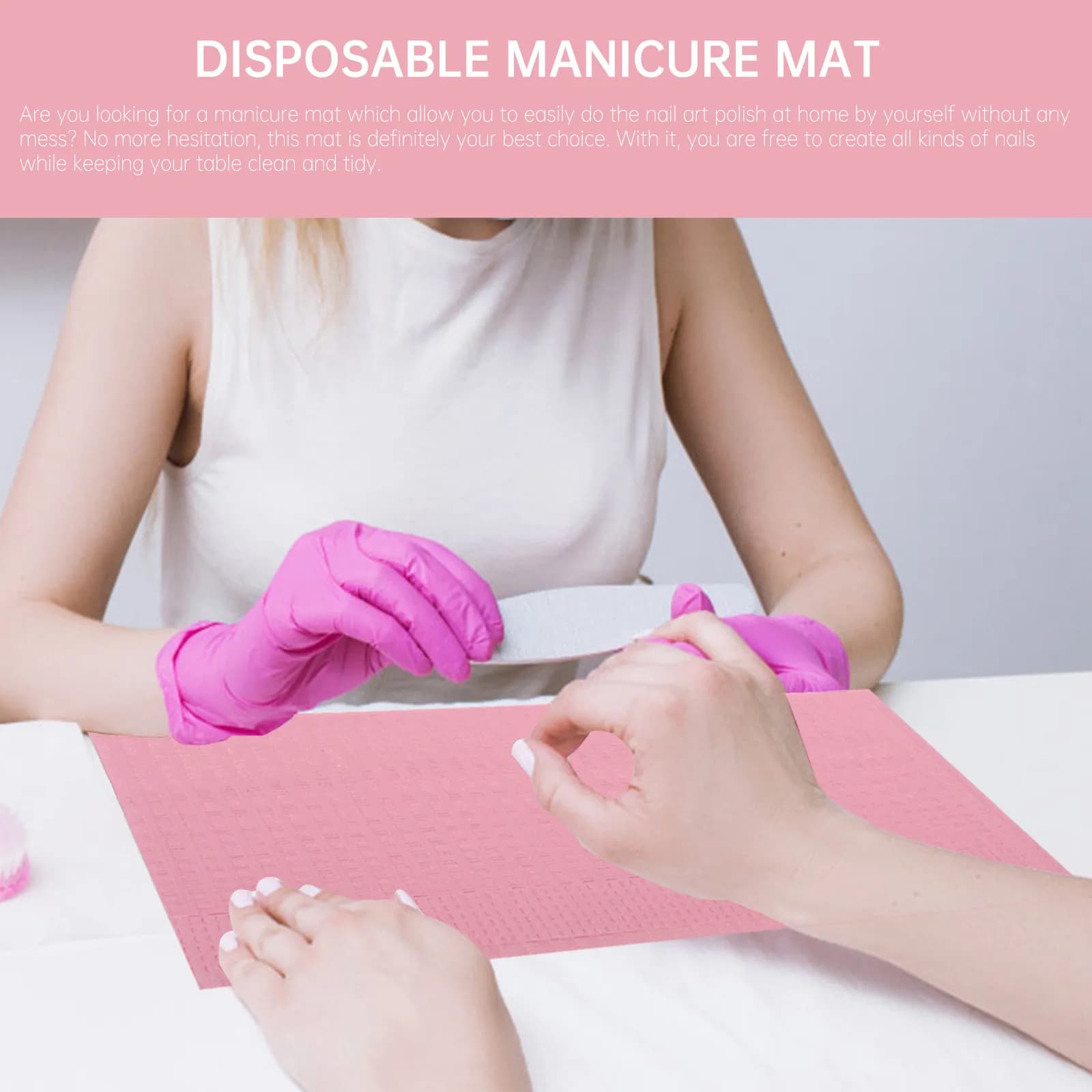 125 Pieces Disposable Mats for Manicure, Waterproof and Absorbent Protection for Nail Art Table, for Domestic and Professional Use, Practical Nail Polish