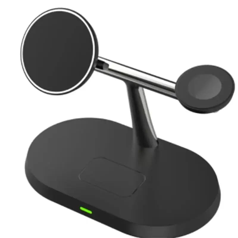 Consegna in 24 ore, stazione di ricarica wireless magnetica 3 in 1 super veloce per la maggior parte degli smartphone, smartwatch e auricolari