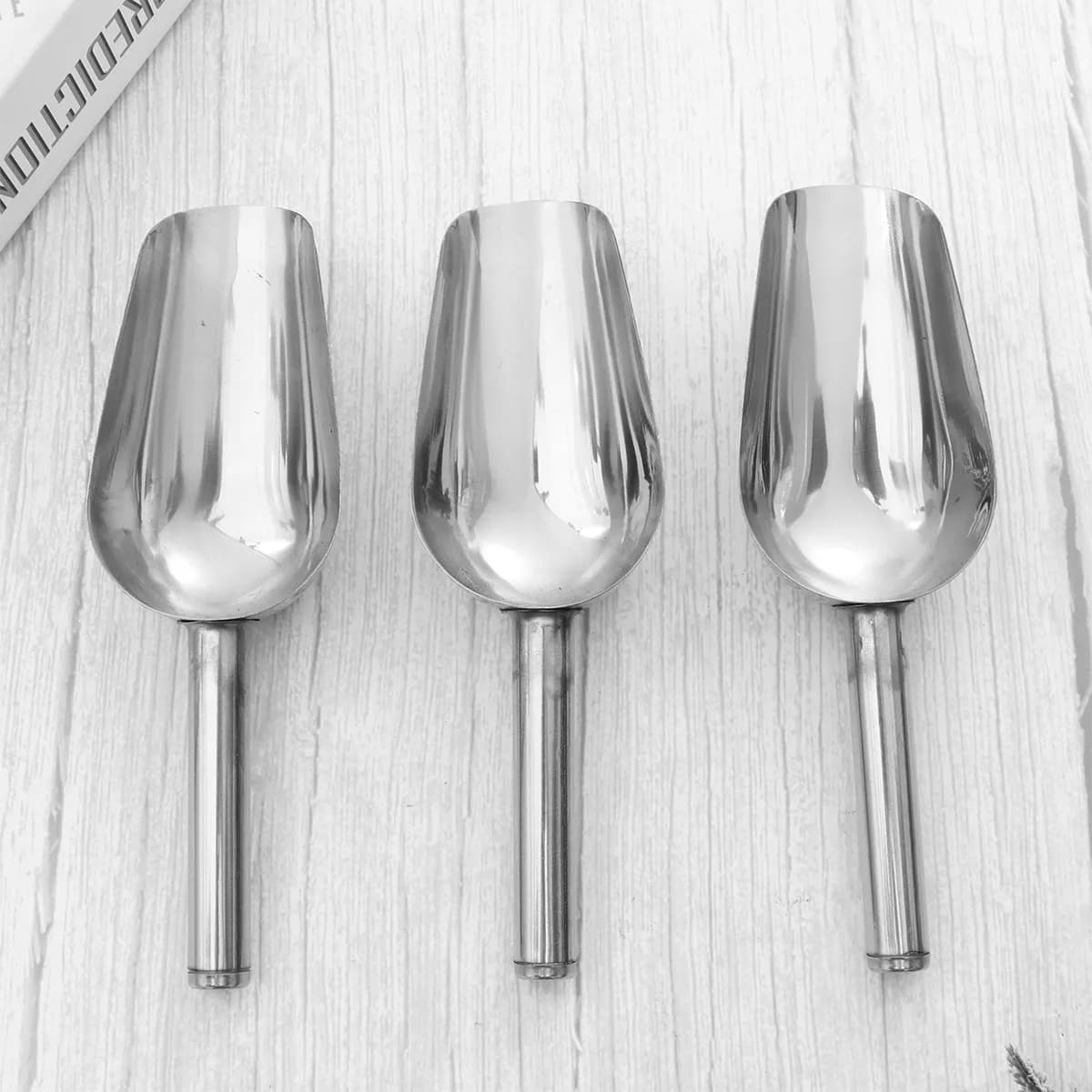 1 Pezzo Paletta Premium in Acciaio Inossidabile per Ghiaccio, Multifunzione, per Ghiaccio Tritato, Noci, Frutta Secca, Riso, Fagioli, Farina, Buffet
