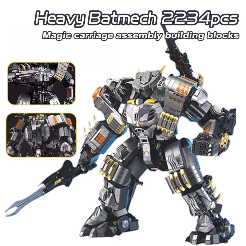NUOVO MOC Heavy Batmech Blocchi da Costruzione Supereroi Justice Buster Robot Mecha Modello Mattoncini Giocattoli per Bambini Ragazzi Regali 19008