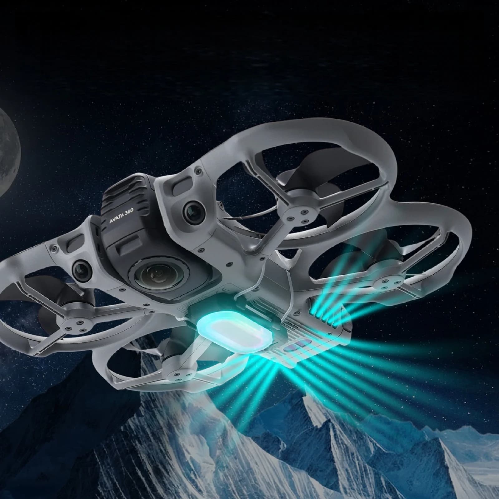 Flight Searchlight for DJI AVATA 360 Spotlight Color-Changing Illuminated Landing Gear Photography with Multiple-Lighting Modes