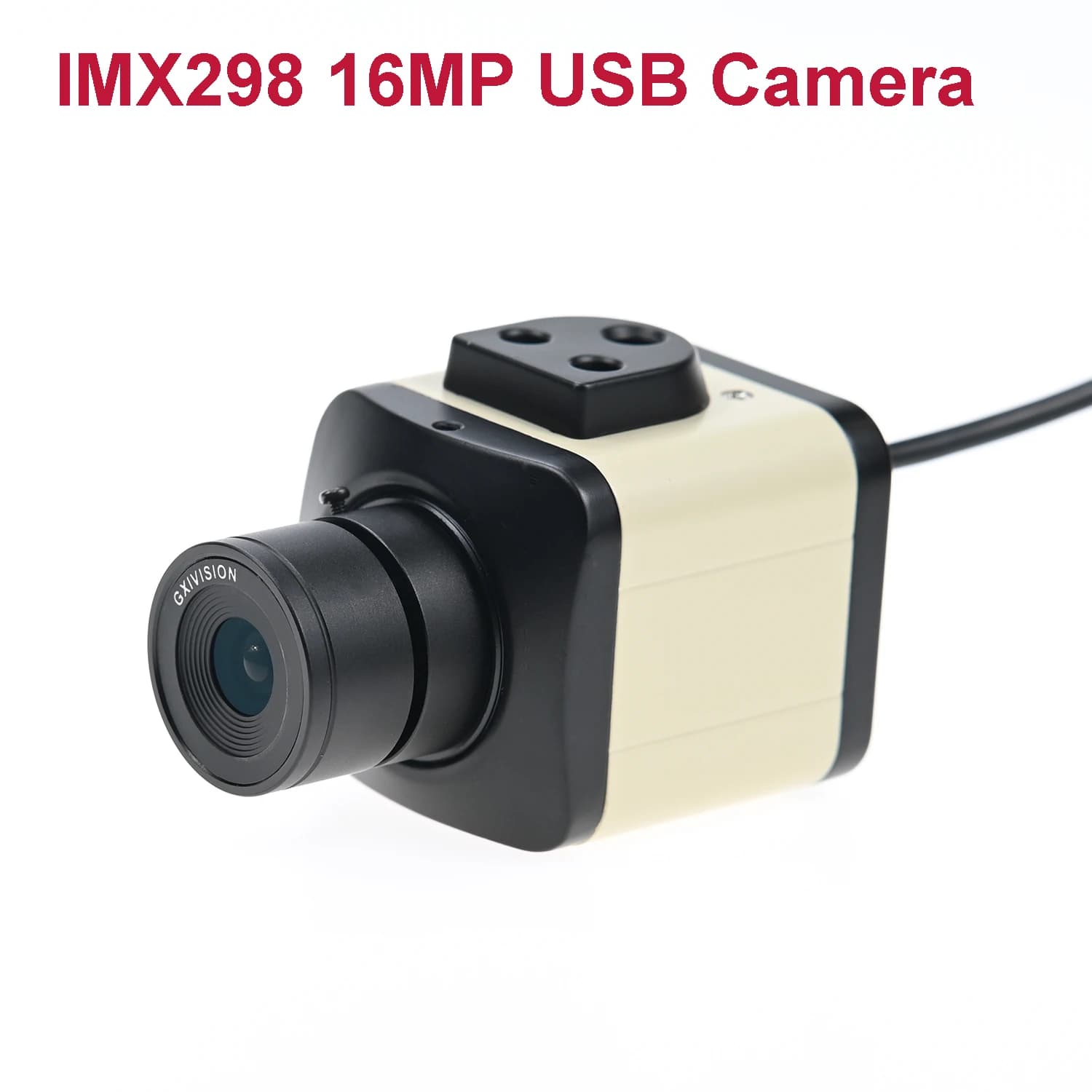GXIVISION 16 MP Ultra HD USB Camera, IMX298, driverless, MJPG 4656x 3496 10 fps, webcam with CS lens case, document scanner