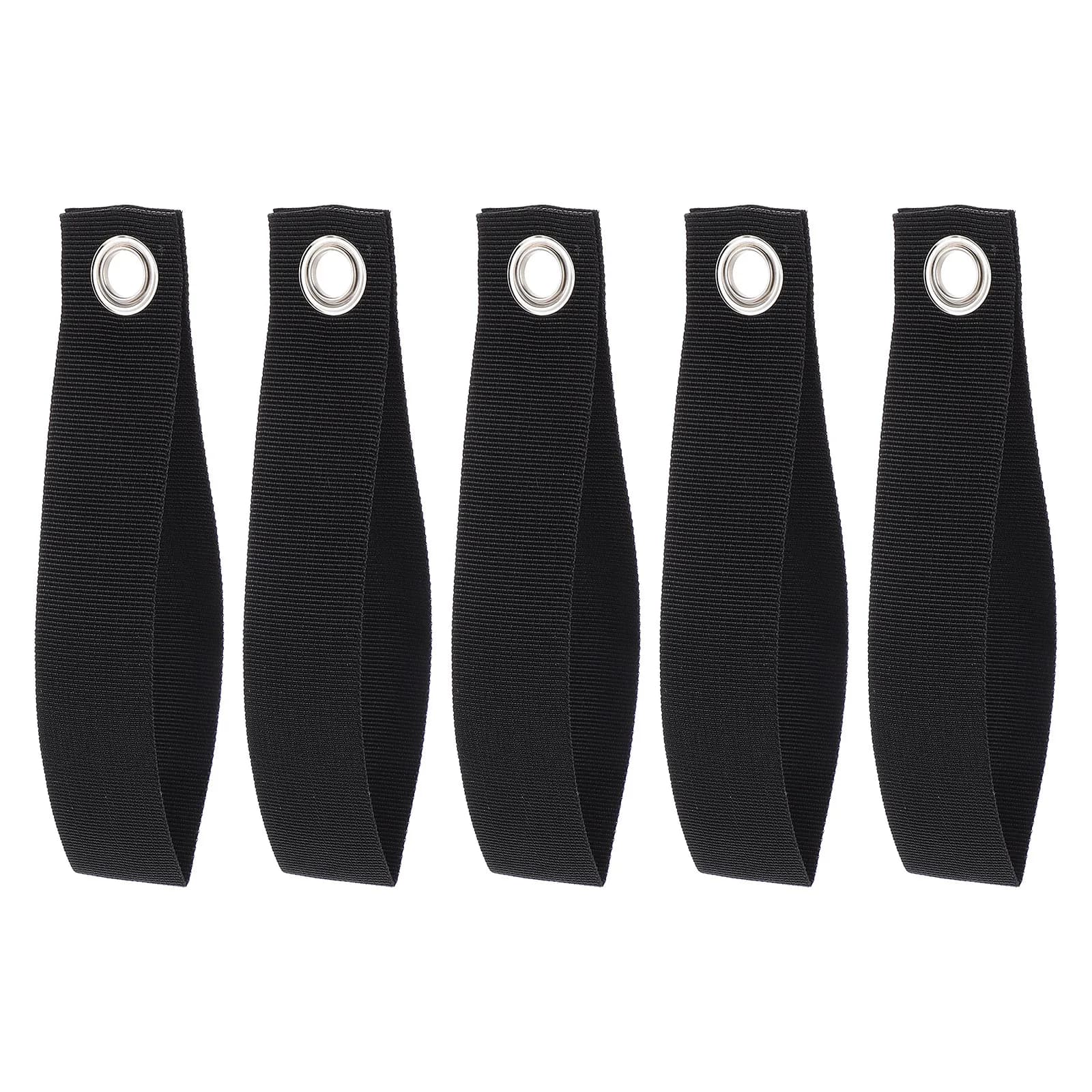 Set di 5 Cinghie di Fissaggio Nere Affidabili per Canoe, Kayak, Barche, Sistema di Ancoraggio con Anelli per Cofano