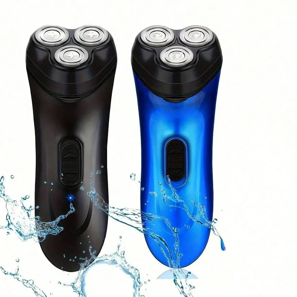 Rasoio galleggiante 3D Rasoio elettrico ricaricabile lavabile Trimmer per barba a tripla lama Lavaggio per tutto il corpo Caricatore da viaggio USB