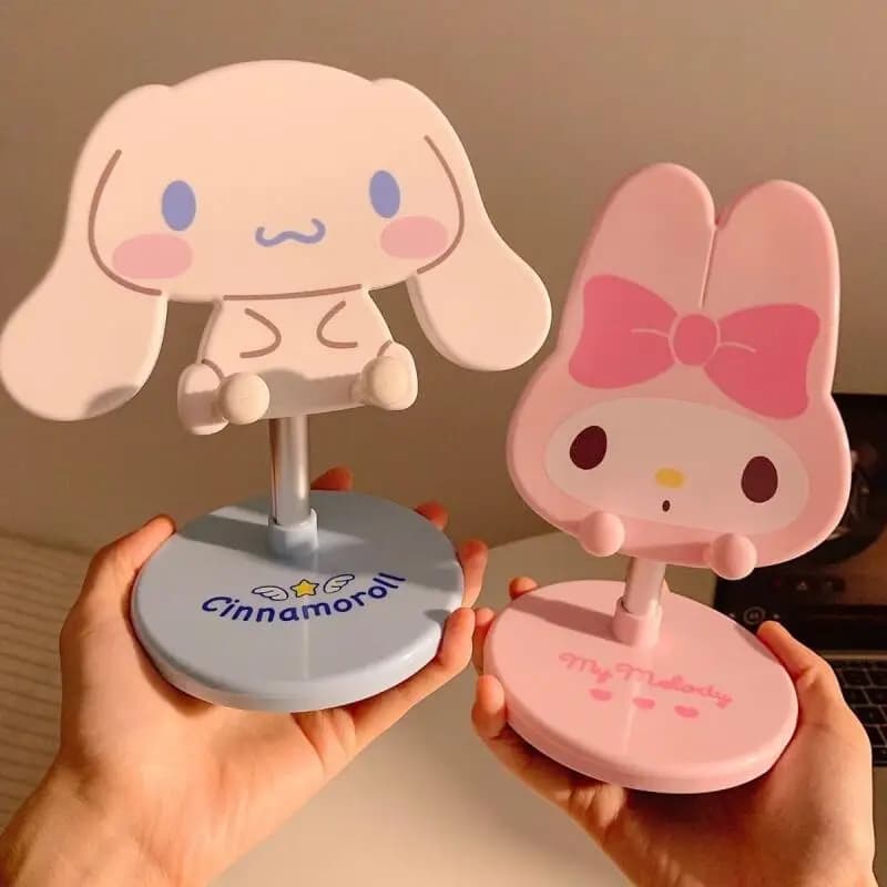 Sanrio Melody Cinnamoroll Mobile Phone Tablet Lifting Bracket Stable Sturdy Space-Saving Desktop Decoration Girls Birthdays Gift