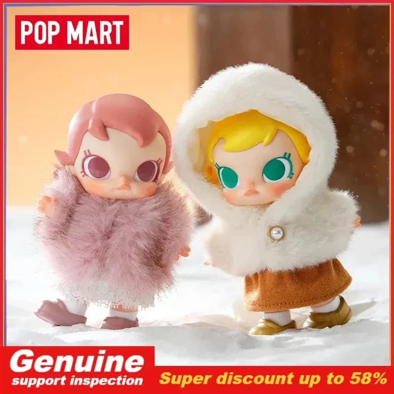 Genuine POP MART Baby Molly Winter Fit Check Series Blind Box Cute Vinyl Plush Pendant Decoration Doll Mystery Box Toy Gift New