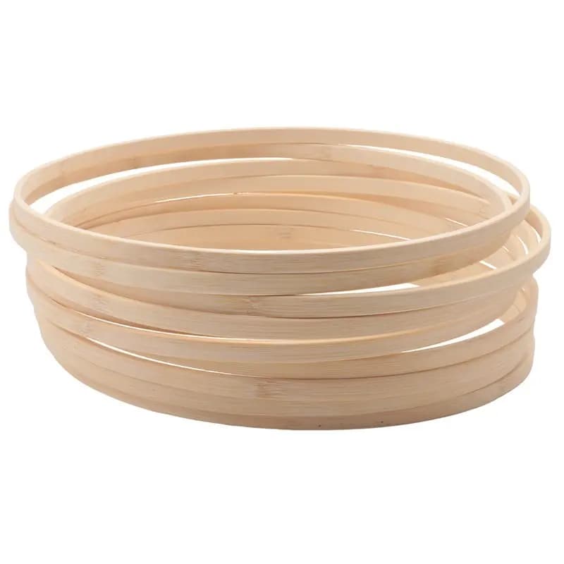 A92P 10Pcs Wooden Bamboo Dreamcatcher Rings Hoops Round Hoops Macrame Rings For Dream Catcher DIY Craft 27Cm