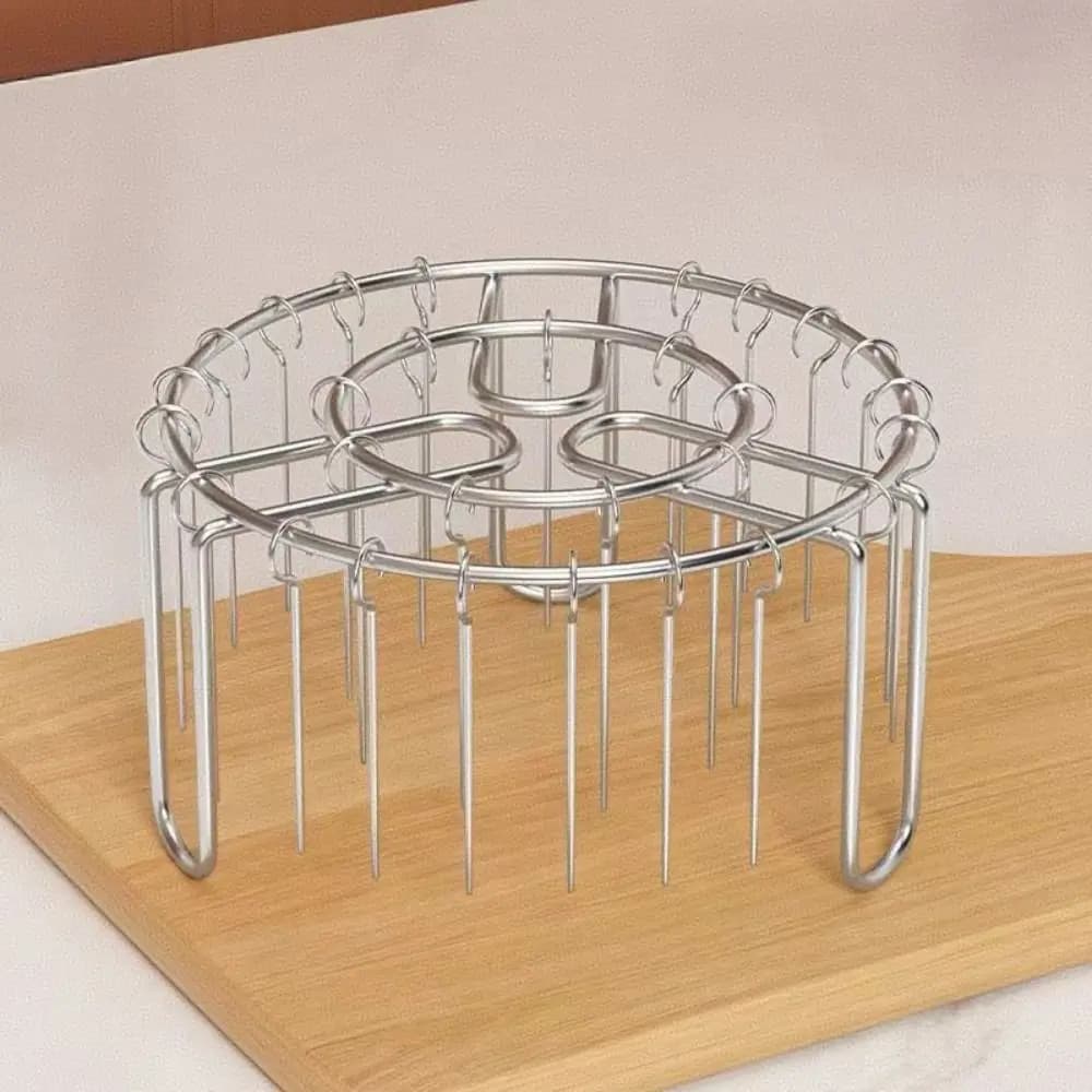 New stainless steel vertical grille detachable rope support for skewer bracket for vertical barbecue oven needle