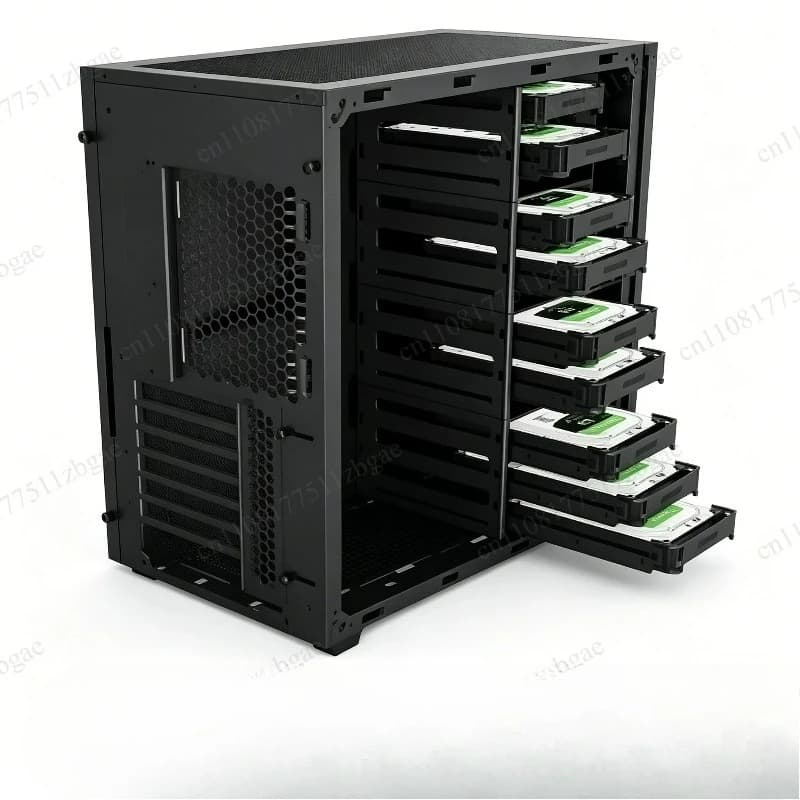 3.5 Inch Multi‑Bay Hard Disk Storage Enclosure Desktop PC Multi‑Disk Chassis for NAS Large‑Capacity Data Storage Equipment