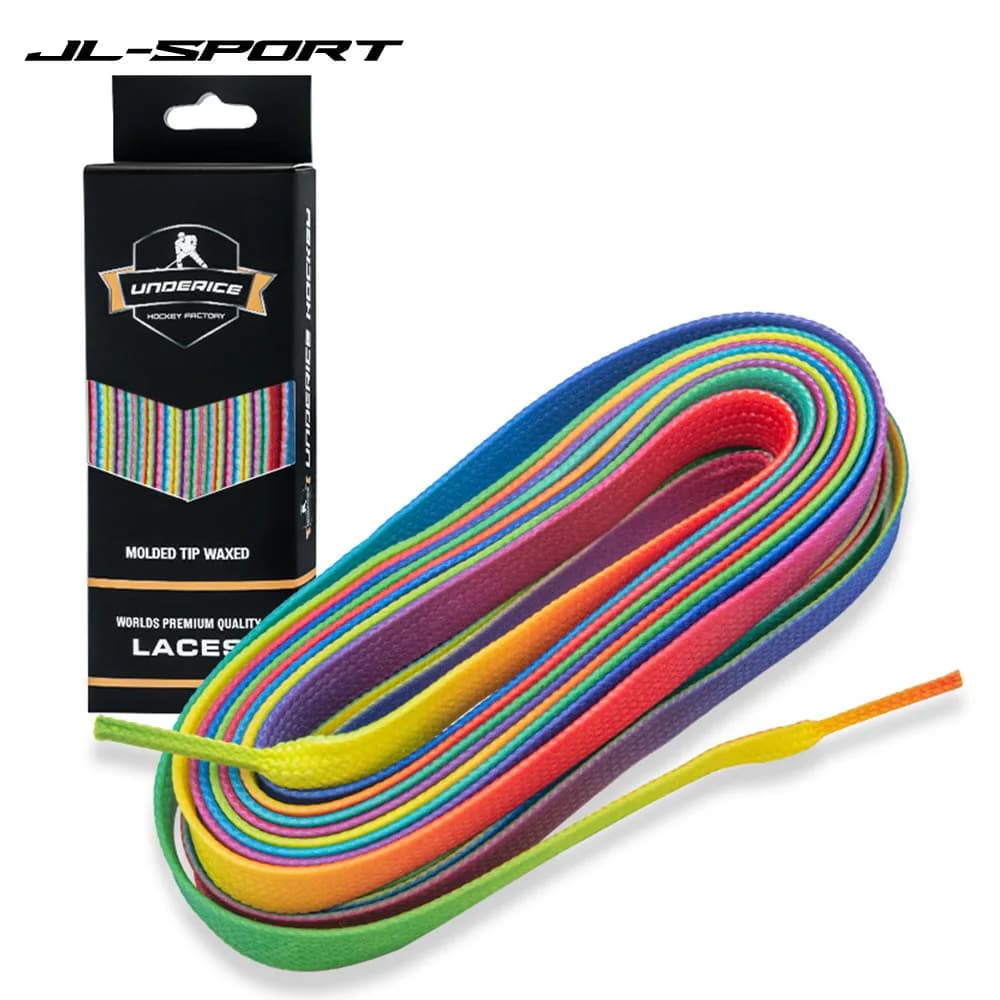 Lacci Colorati per Pattini da Hockey, Cerati, 72/84/96/108/120/130 Pollici, Intrecciati a Doppio Strato, per Pattinaggio e Sneakers da Hockey, Accessori