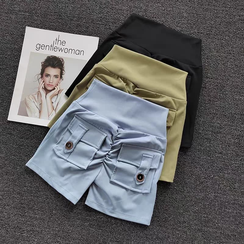 Pantaloncini Sportivi da Donna per Yoga con Tasche, Push-Up, Effetto Sollevamento Glutei, per Fitness, Corsa, Ciclismo, Palestra, a Vita Alta, da Allenamento