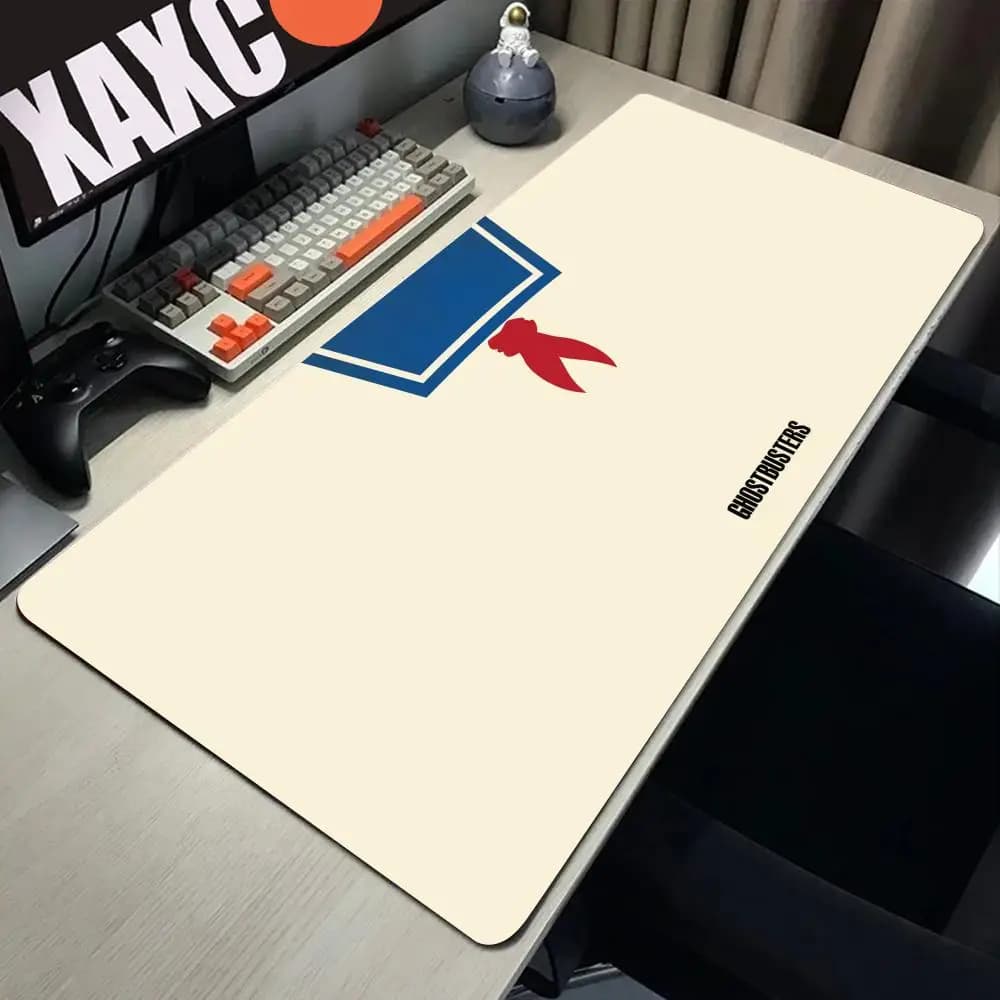 Movie-G-Ghostbusters Mousepad 80x30cm XL Lockedge Office Computer Desk Mat tastiera da tavolo tappetino per Mouse grande cuscino per Laptop camera da letto