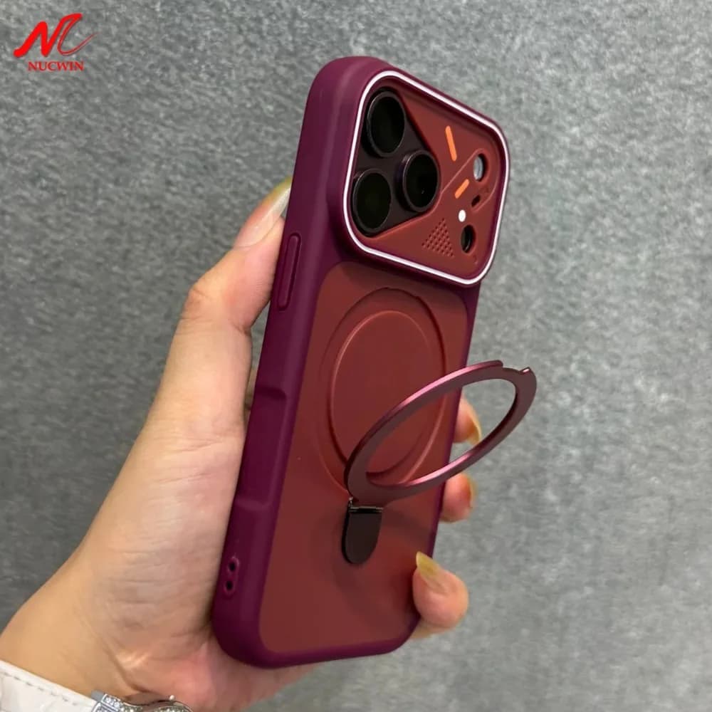 Fashion Solid Color Ring Holder Magnetic Bracket for Magsafe Phone Case For iPhone 18 17 16 15 14 13 12 11 Pro Max PC TPU Cover