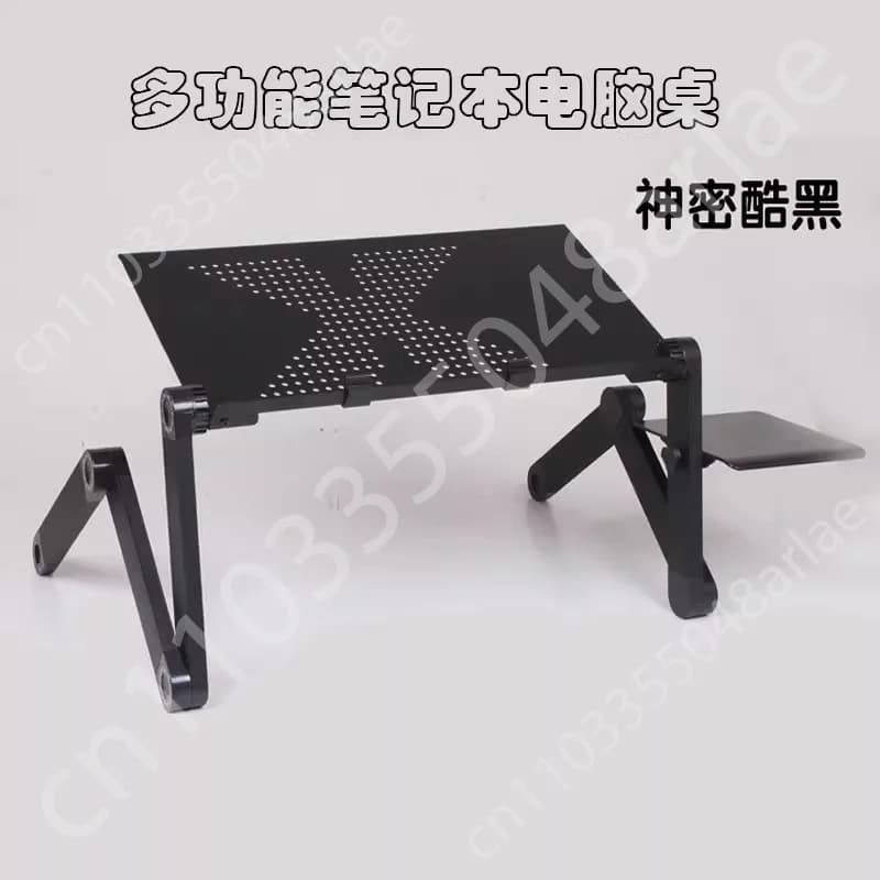 Supporto da tavolo per laptop e scrivania da tavolo Riser regolabile portatile con tappetino per mouse Supporto di raffreddamento per laptop in alluminio per desktop da letto