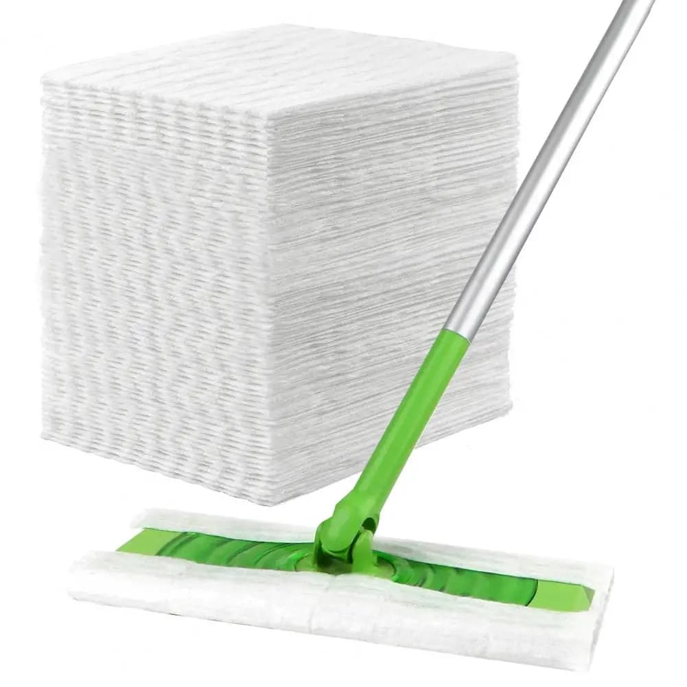 100 pz Compresse Panno per Spazzare A Secco Pad Carte Per La Polvere Usa E Getta Trapuntate Fibre Strutturate Compatibile Sweep Mop Pad