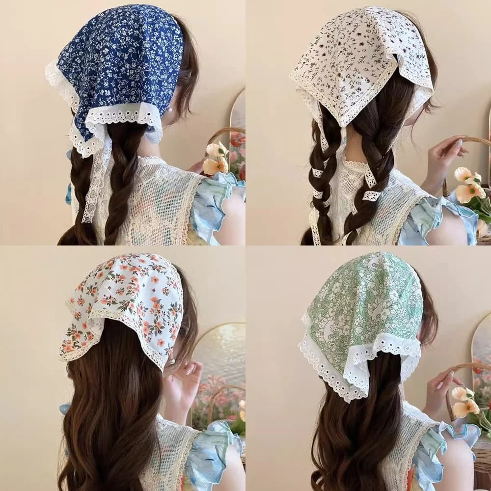 1 Pezzo Nuovo Fascia per Capelli Francese di Alta Gamma, Sciarpa per Capelli in Pizzo alla Moda per Ragazze, per Viaggi Estivi, Foto e Spiaggia, Accessori per Capelli da Donna
