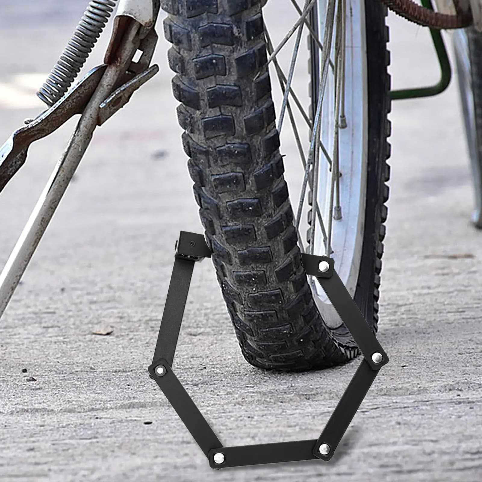 Serrature con password a 3 cifre con supporto Lucchetto per bici pieghevole Antifurto Combinazione di biciclette pieghevoli Protezione sicura Accessori per bici