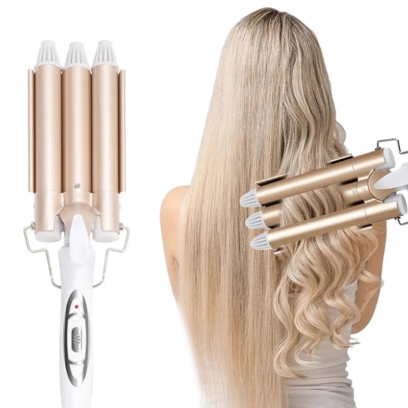 Strumenti professionali per capelli Curling Triple Barrel Hair Styler Bigodini Elettrico Curling Hair Waver Styling Tool