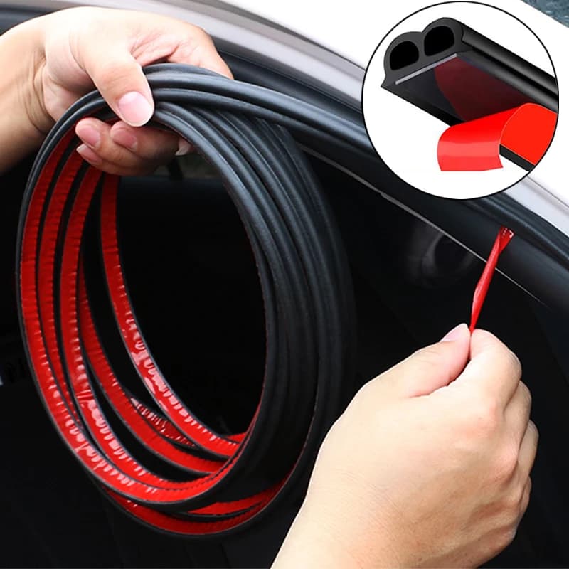 Guarnizioni in gomma per auto a forma di B Adesivo Isolamento acustico Protezione sigillante Guarnizione Strisce di tenuta per portiera auto Accessori