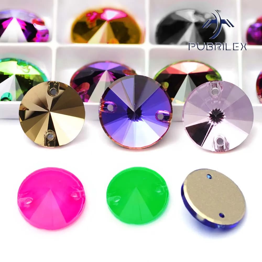 Strass K9 all'ingrosso, effetto neon, cristalli Rivoli, pietre da cucire, strass da applicare per abiti, vestiti, borse