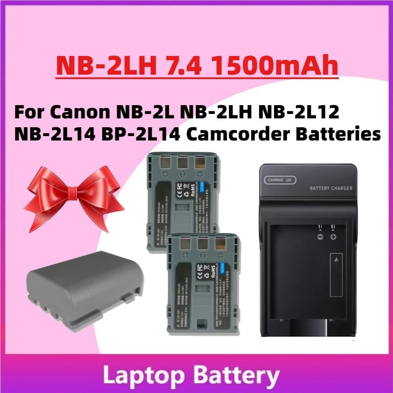 Quick Shipping New Rechargeable Battery NB-2LH 7.4 1500mAh for Canon NB-2L NB-2LH NB-2L12 NB-2L14 BP-2L14 Camera Batteries