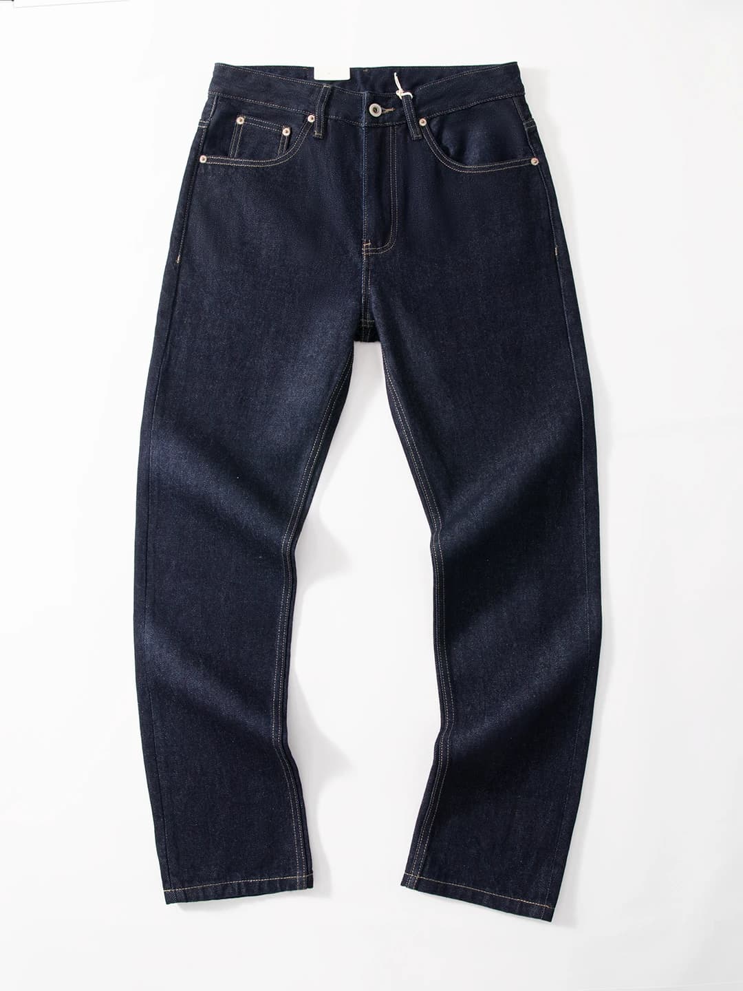 Jeans da Uomo Raysel in Lyocell e Cotone, Stile Vintage, Gamba Dritta, Tinta Blu, Traspiranti ed Elastici, Modello Americano per Autunno e Inverno