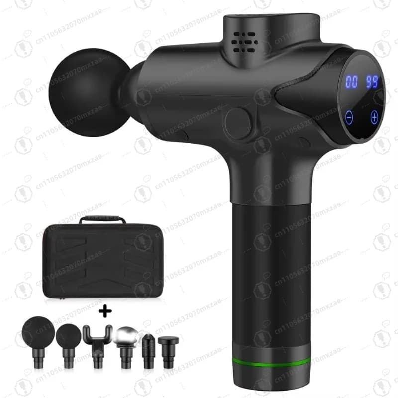 Muscle relaxer with electric gun for band, physiotherapy massage effect with light sound, deep relaxation for the fitness of the neck and shoulders.
