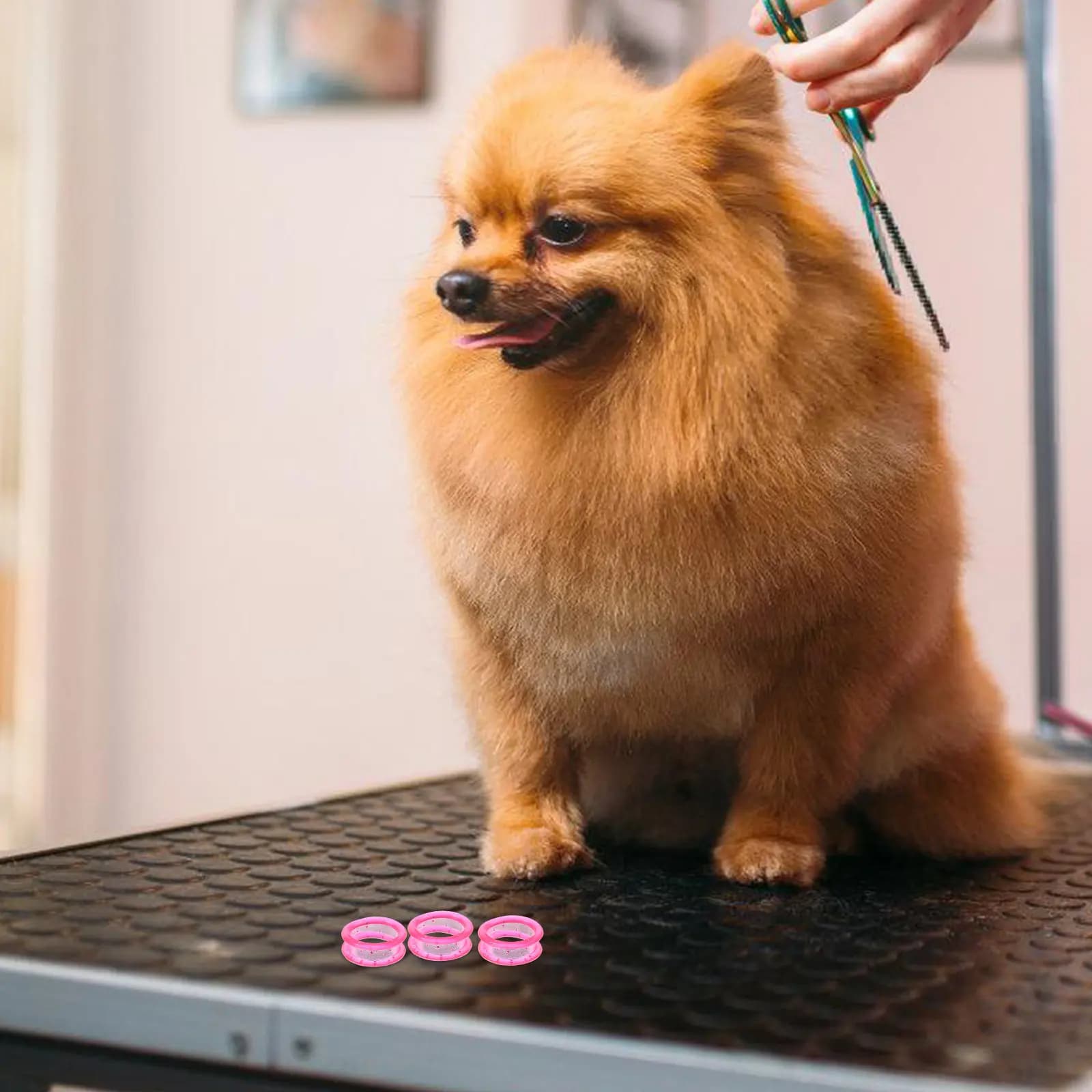 12 Pezzi Anelli in Silicone per Forbici, Morbidi e Comodi, Antiscivolo, Strumenti per Toelettatura Cani, Anelli di Supporto per Pollice per Forbici per Unghie