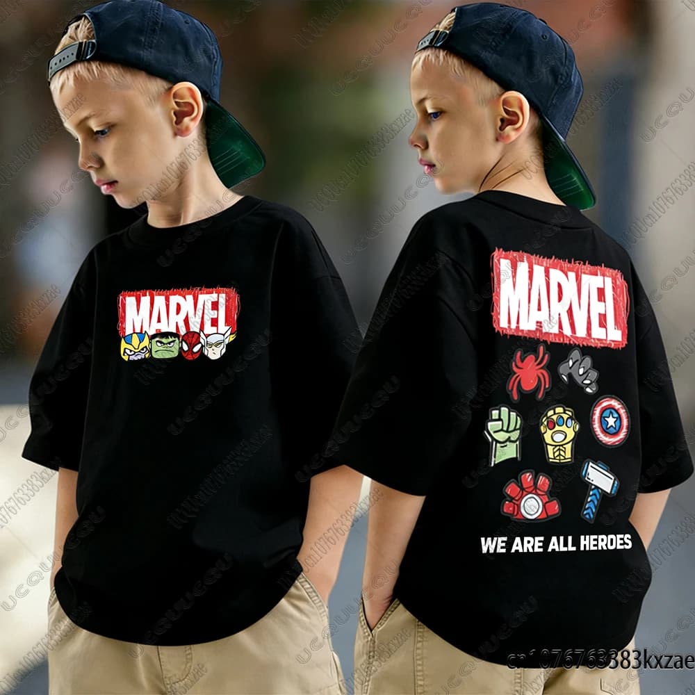 Marvel Super-hero Series T-shirt per bambini Casual Neonati maschi Ragazze Girocollo Manica corta Magliette Uomo Donna Tees Bambini Top